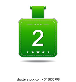 2 Number Vector Green Web Icon