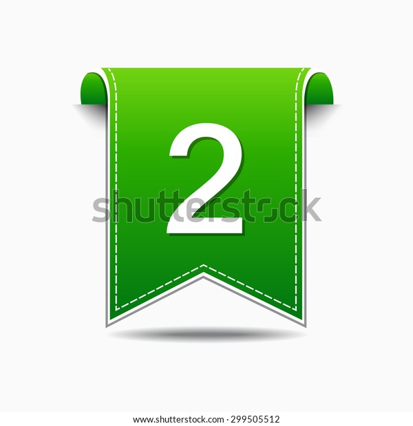 2 Number Vector Green Web Icon Stock Vector (Royalty Free) 299505512