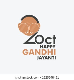 2 October Happy Gandhi Jayanti, happy Gandhi Jayanti vector illustration design