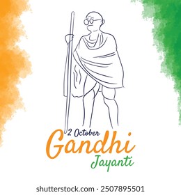 2 october Mahatma gandhi jayanti. social media poster for gandhi jayanti. national holiday in India. banner, poster template