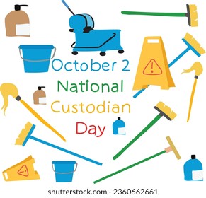 2 october is National Custodian Day vector