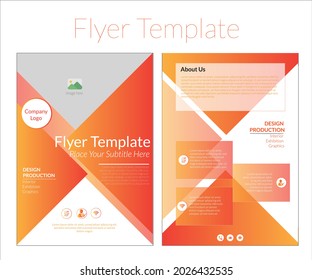 Plantilla de volante de 2 páginas, folleto para promoción de negocios, revista, prospecto en vector de diseño A4