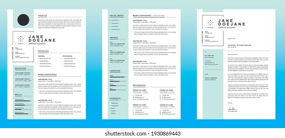 2 Page Resume Template CV Template