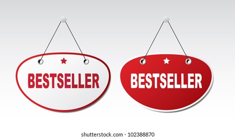 2 panels with text - Bestseller. Vector