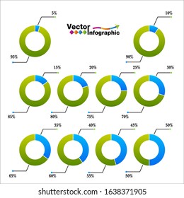 2 part pie chart on white background