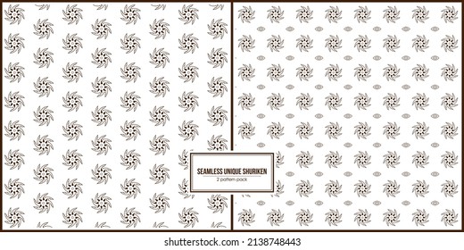 2 pattern pack of seamless unique shuriken shape