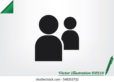 2 people icon vector illustration eps10.