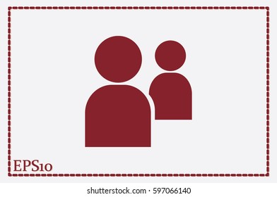 2 people icon vector illustration eps10.