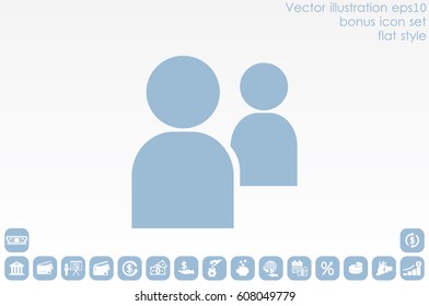 2 people icon vector illustration eps10.