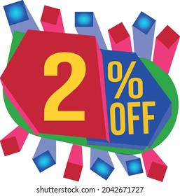 2 % Rabatt. zwei Prozent Rabatt.