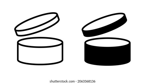2 period after opening symbols in 2 styles. Isolated PAO icons for packaging design and other projects.