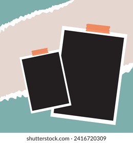 2 photo collage template. vector illustration, new collections