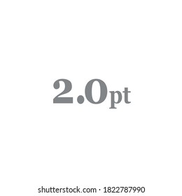 2 pint sign (pt mark) estimated volumes gallons (gal) Vector symbol gal packaging, labels used for prepacked foods drinks different gallons and pints. 2 pt vol single icon isolated on white background