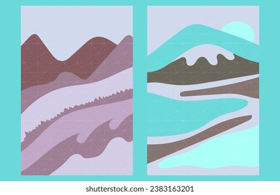 2 poster design templates for events and companies. Vector
