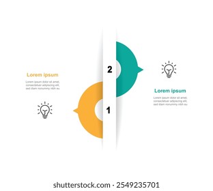 2 process infographic template vector 