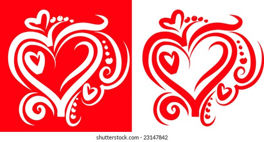 2 red hearts