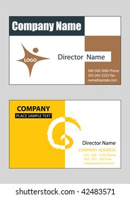 2 samples of business card design in vector format, editable