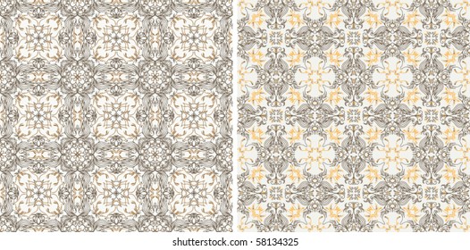 2 seamless floral patterns