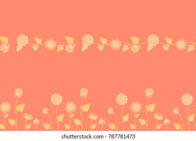 2 Seamless Patterns with Pastel Red Color