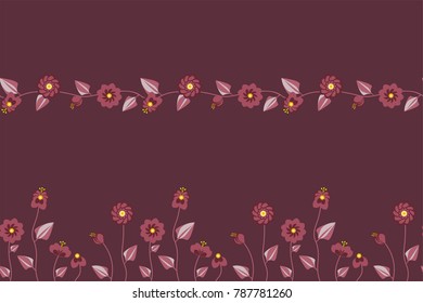 2 Seamless Patterns with Tawny Port Color