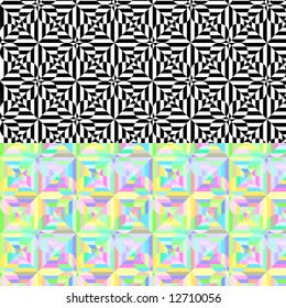 2 seamless wallpaper pattern pastel and monochrome