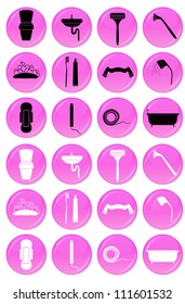 2 sets of vector icons of personal care