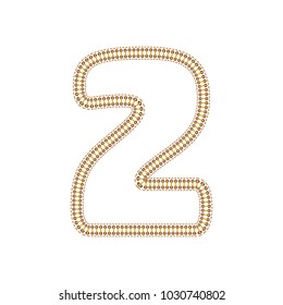 2 Sewing Letter Logo Icon Design
