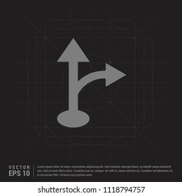 2 side arrow Icon - Black Creative Background - Free vector icon