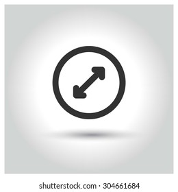 2 side arrow icon. concept web buttons. vector illustration. Flat design style