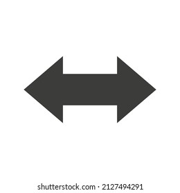 icono de flecha de 2 lados. Símbolo de flecha doble. Vector aislado en blanco.
