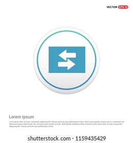 2 side arrow Icon Hexa White Background icon template - Free vector icon