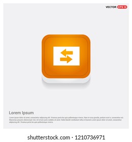 2 side arrow Icon Orange Abstract Web Button - Free vector icon
