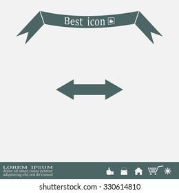 2 side arrow illustration icon
