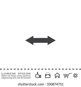 2 side arrow illustration icon