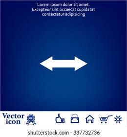 2 side arrow illustration icon