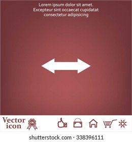 2 side arrow illustration icon