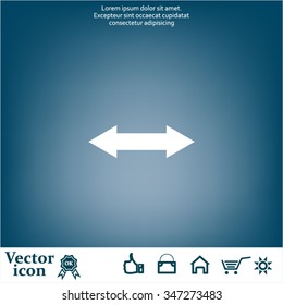 2 side arrow illustration icon
