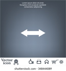 2 side arrow illustration icon