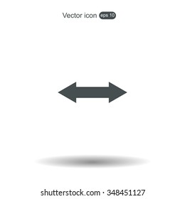 2 side arrow illustration icon