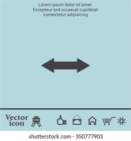 2 side arrow illustration icon