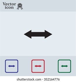 2 side arrow illustration icon