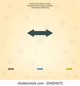 2 side arrow illustration icon