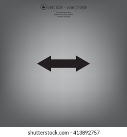 2 side arrow illustration icon