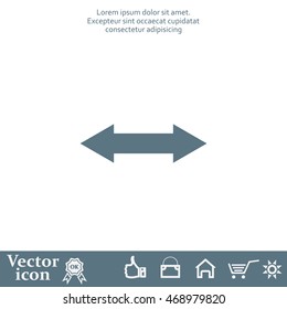 2 side arrow illustration icon