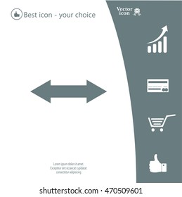 2 side arrow illustration icon