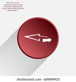 2 side arrow  illustration icon, 