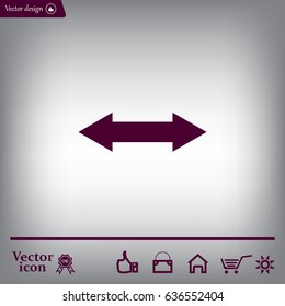 2 side arrow illustration icon