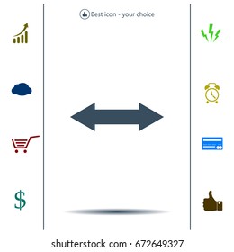 2 side arrow illustration icon