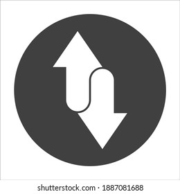 2 side arrow premium illustration icon, isolated background