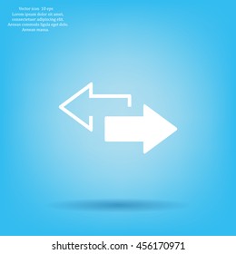 2 side arrow premium illustration icon, isolated, white 